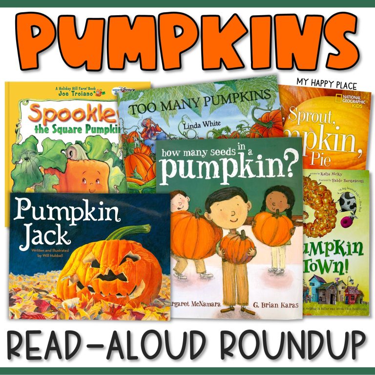 Pumpkins Read-Aloud Roundup: Photo of several pumpkin books for children