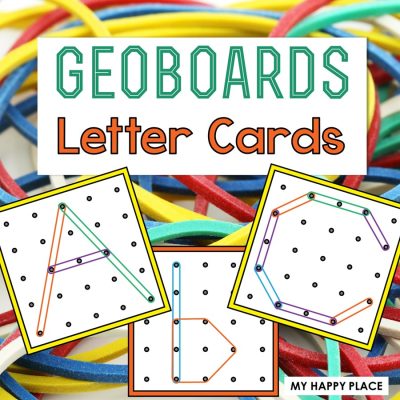 Geoboards Alphabet Task Cards - geoboard activities for centers or morning tubs