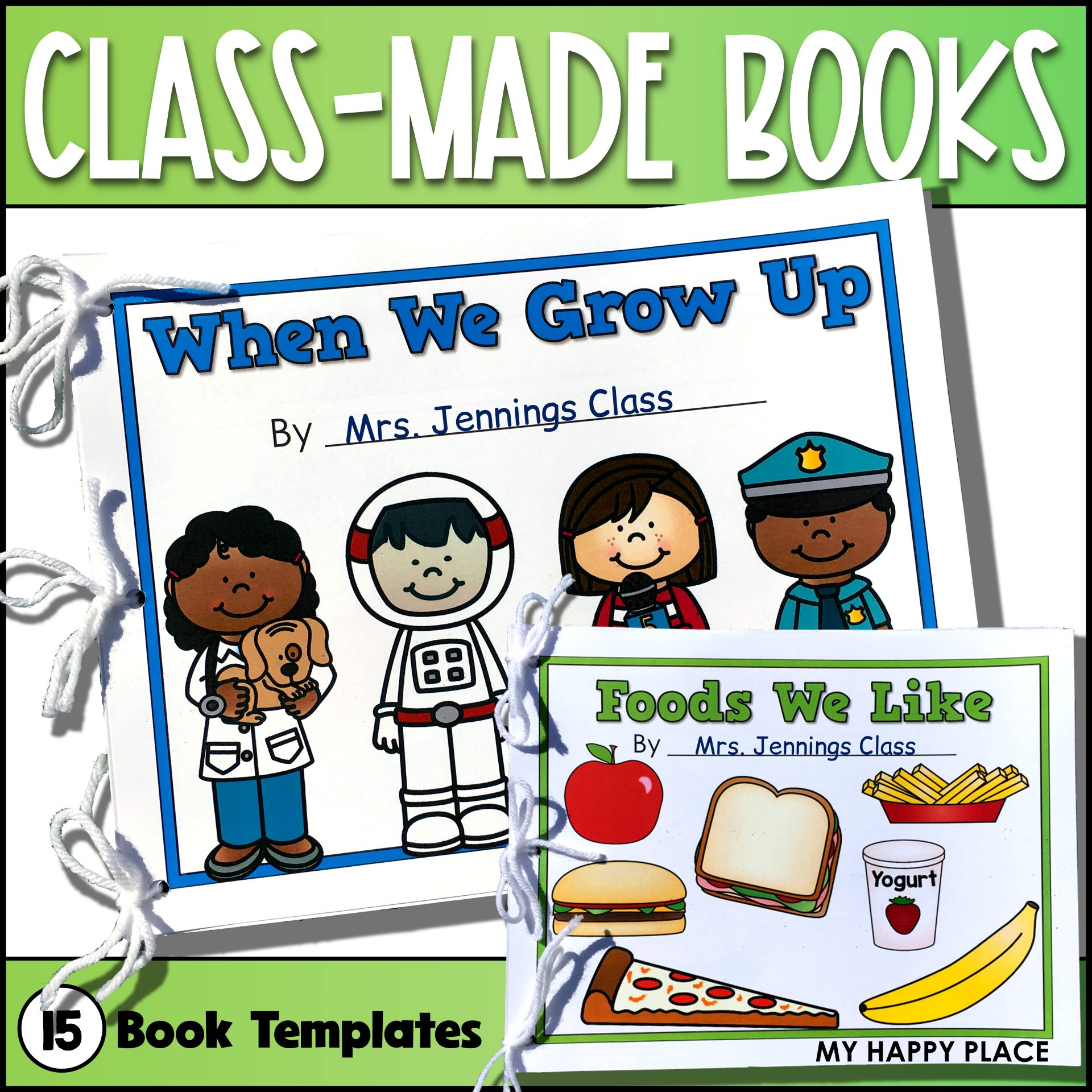 Class Books for Kindergarten - Writing Prompt Book Templates