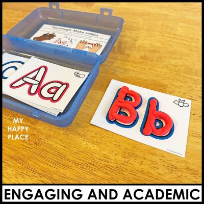 Playdough Task Cards: 5 Fine Motor Task Boxes
